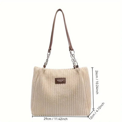 Rosalia™ - Elegante borsa tote in velluto a coste