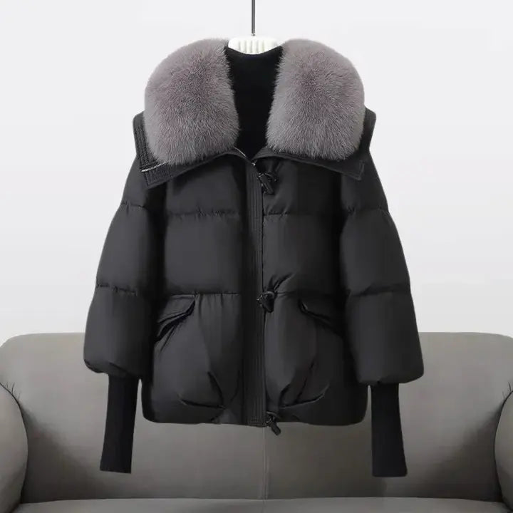 Lucia™ - Cappotto invernale con lussuoso collo in pelliccia