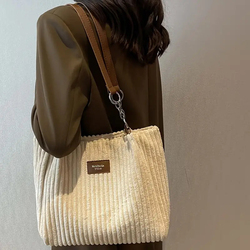 Rosalia™ - Elegante borsa tote in velluto a coste