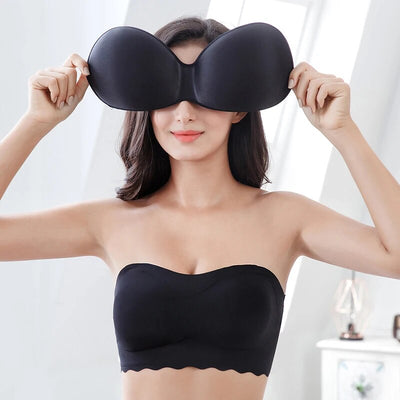 Reggiseno push-up invisibile senza spalline, attraente e confortevole