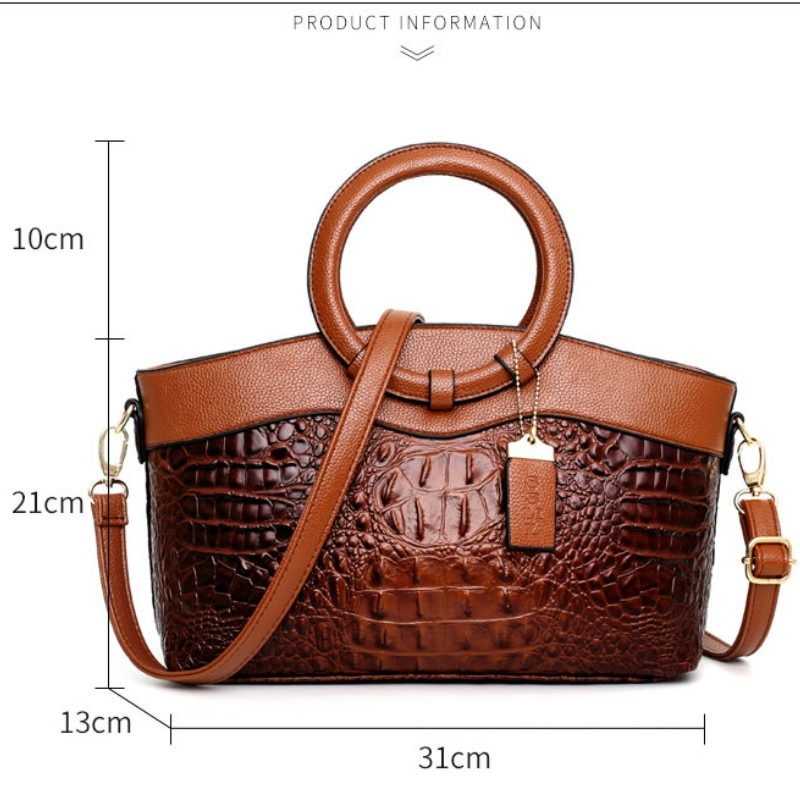 Stella™ - Elegante borsa in coccodrillo fatta a mano