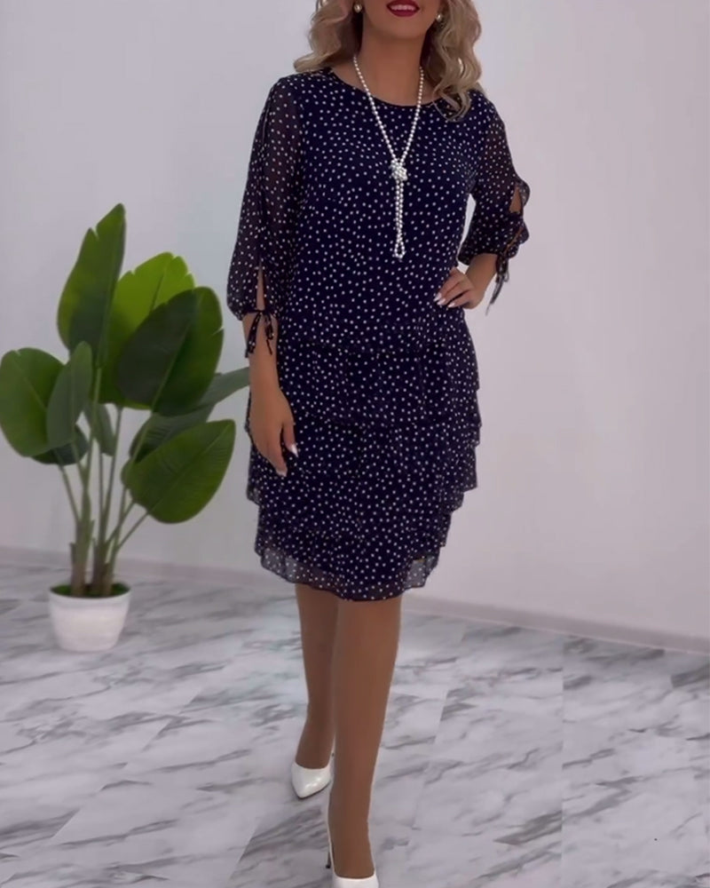 Gemma™ - Abito elegante con stampa a pois